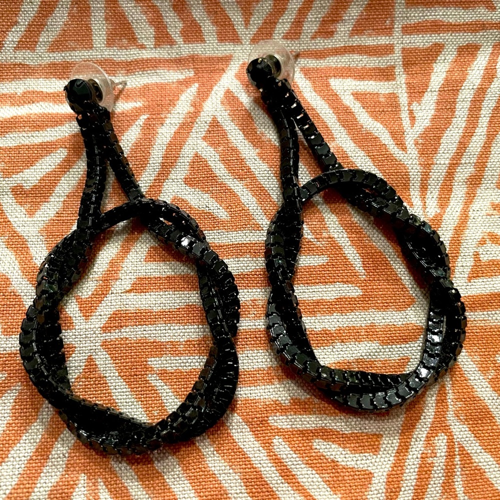 Black Looped Vintage Earrings